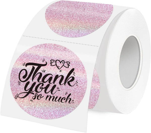 WANGHENG 3 Inch Holographic Thermal Labels,Round Thermal Printer Labels,Waterproof Thermal Printer Stickers for