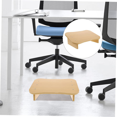 Vaguelly Wooden Footstool Nonslip Surface Portable Step Stool for Office Kitchen and Living Room Adjustable Height
