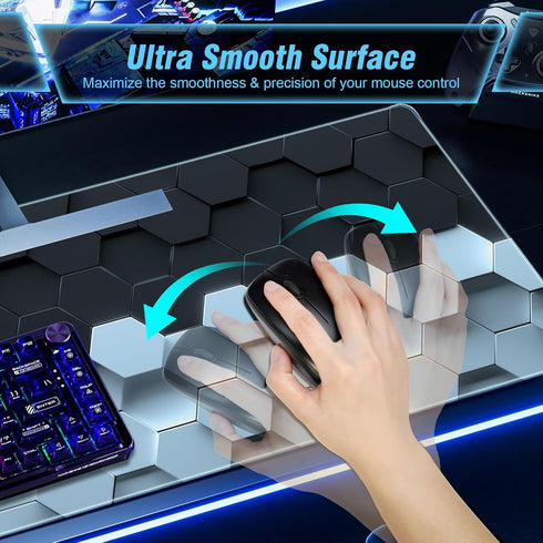 Gaming Mousepad - 3D Stereoscopic Vision Extra Large Mouse Pad 35.4"x15.7" for Smooth Control Performance