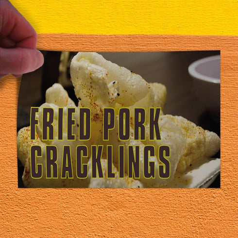 Fastasticdeals 14x10Inches Decal Stickers Multiple Sizes Fried Pork Cracklings Advertising Printing B Industrial Vinyl