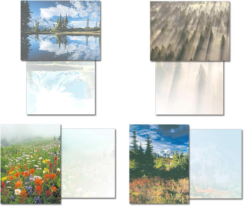 Blank Cards and Envelopes Set, Leanin' Tree, 5x7, 20 Note Cards with Stunning Pacific Northwest Photos