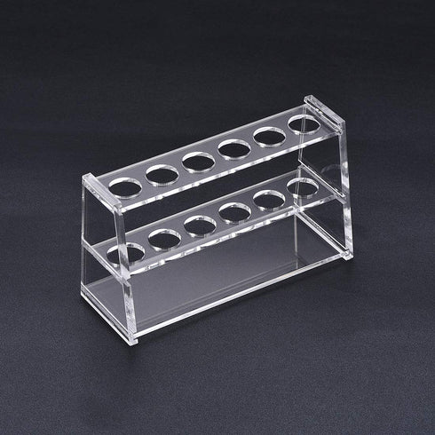 uxcell Acrylic Test Tube Holder Rack, Clear, 6 Wells for 10ml Centrifuge Tubes