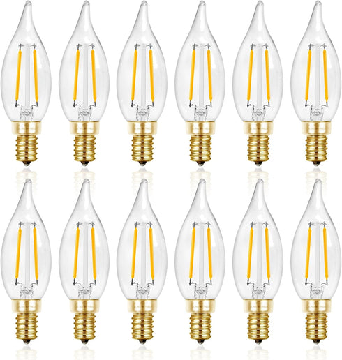 Hizashi 25 Watt Candelabra Bulbs, E12 LED Bulb Dimmable 2700K Soft Warm