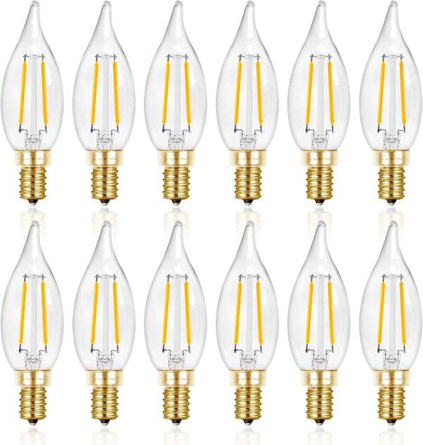 Hizashi 25 Watt Candelabra Bulbs, E12 LED Bulb Dimmable 2700K Soft Warm
