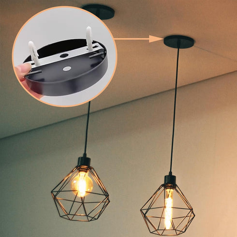 SPNKMJUJ 4 Packs 4.13" Ceiling Light Mounting Bracket Light Fixture Mounting Bracket with Screws for Chandelier