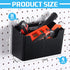Suzile 4 Pcs Pegboard Bins Set | 7.9 x 3.3 x 4.7'' Plastic Containers with Metal Hooks for Organizing Storage Tools