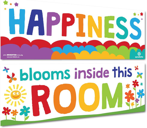 Sproutbrite Classroom Welcome Decorations - Inspirational Posters and Banners for Pre School, Elementary, Middle School