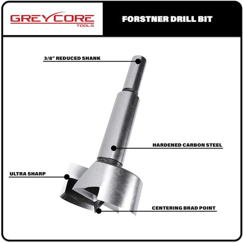 Tools 3/4 Inch x 3-1/2 Inch Forstner Drill Bit for Woodworking - High Speed Steel