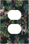 Wild Jungle Animals Decorative Switch Plate Covers, 1 Gang Duplex Wall Plate, Nature Tropical Botanical Electrical