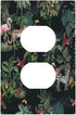 Wild Jungle Animals Decorative Switch Plate Covers, 1 Gang Duplex Wall Plate, Nature Tropical Botanical Electrical