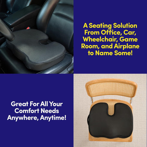 Tailbone Office Chair Cushion Seat Cushion for Long Sitting Ergonomic CertiPUR-US Memory Foam Non Slip Seat Pad