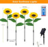 Indoor-4 Pack 8 Solar Sunfower Lights Outdoor& Sunflower Lights with Remote, Modes Home Garden Decor,Sunflowers Gifts