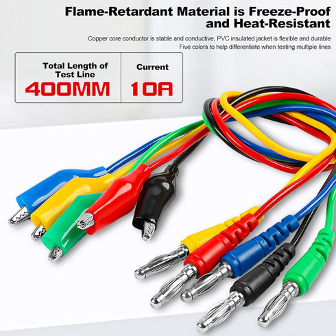 Zoeyilan 25PCS (20 Automotive Test Circuit Leads Kit, Multi Function Auto Diagnostic Tools, Multimeter Test Leads Kit