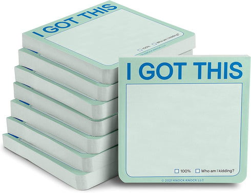 Knock Knock I Got This Sticky Note, Pastel Version, 3 x 3 Inches, Pack of 8