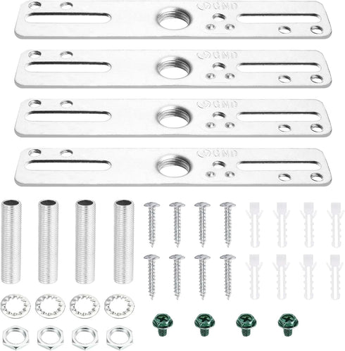 Gyinere 4 Pcs Light Fixture Mounting Bracket Kit,Light Mounting Bracket,Universal Lamp Fixture Hardware