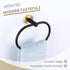 Towel Ring Black & Gold, Suyar Stainless Steel Hand Towel Holder, Oval Shape Towel Rack for Bathroom Wall