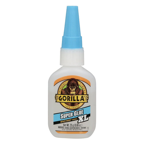Gorilla Super Glue XL, Clear, 25 Gram, Pack of 2