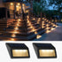 Solar Lights Outdoor - Waterproof Solar Powered Deck Step Lights for Patio, Garden, and Driveway (Warm White/2 Pack)
