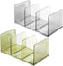 Ekoama 3 Acrylic Book End for Shelves Compartments Bookend Desk Books Stopper Magazine Stand Space Saving Desktop