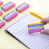 BAZIC Rainbow Erasers, Latex Free, Large Size Block Erasers for Art Drawing, 4/Pack