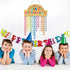 Calendar(8X16) 108pcs LHIUEM Crayon Birthday Bulletin Board Decorations Celebrate Birthday Chart Wood Flip Happy