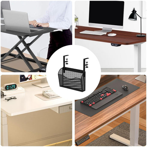 Generic Under Desk Drawer - Desk Side Storage, Hanging Desks Organizer, Clamp on Mesh Metal Desks Organizer | Table
