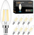 Cotanic Dimmable E12 LED Candelabra Bulb, 4000K Daylight, 60W Equivalent, 600LM, Vintage B11 LED Candle Shape, 8 Pack