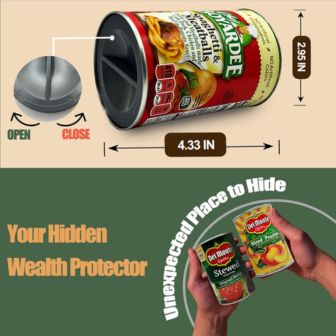 Fake Soup Can Diversion Safe - Keep Your Valuables Safe - Storage Home Security - Spaghetti and Meatballs