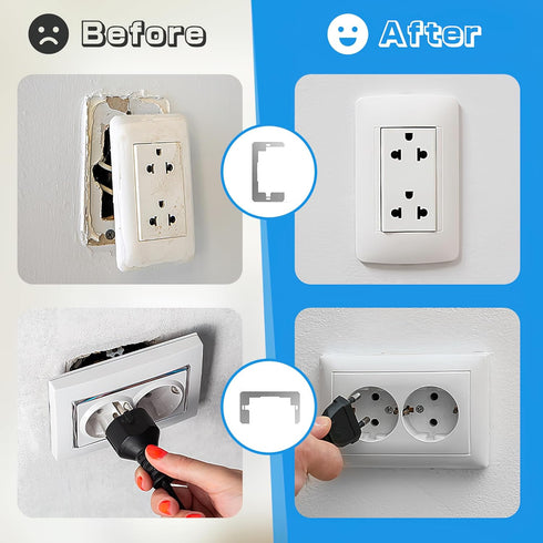 Wall Plate Spacer, Flush Fit Device Leveling Plates for Wall Outlet Repair, 15 Pcs Silver Receptacle Spacers