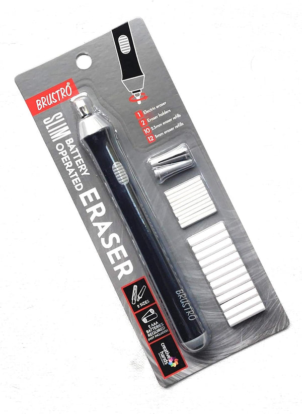 Automatic Electric Rubber Eraser, Battery Operated, Ideal for Kids and Adults, Drawing, Sketching, 22 Refills