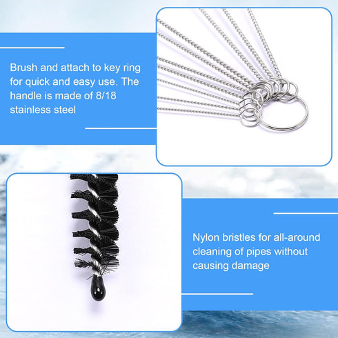 16pcs Long Tube Cleaner Set, Extra Long Hose Cleaning Brush for Fish Tank, Kitchen, Straw