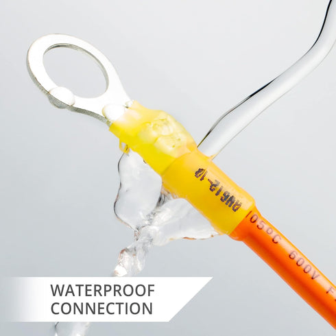 Wirefy Heat Shrink Wire Connectors Kit - Resistant Electrical Connectors - Automotive Butt Connectors - Insulated Ring,