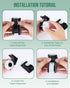 Lichamp 10 Pack Office Desktop Tape Dispenser with 10 Rolls of 1 Inch Core Tape, Red and Black