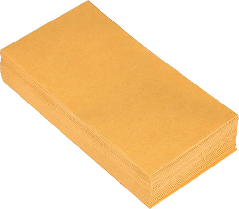 JAM PAPER #7 Coin Business Envelopes, 3 1/2 x 6 1/2, Brown Kraft Manila, 50/Pack with Peel and Seal Closure