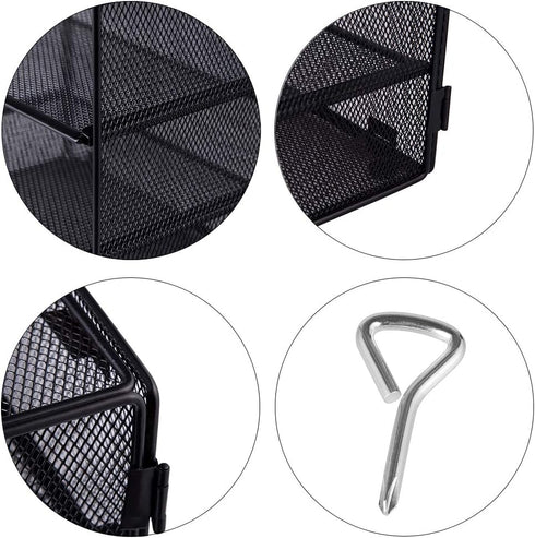 EASEPRES 5 Slot Mesh Desk Organizer Tray, File Paper Letter Holder for Office Home School Classroom Storage