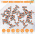 EEEKit 30Pcs Compact Wire Conductor Connector, T-Shape Lever Nut Quick Splitter 3 Way Electrical Connectors, AWG 28-12