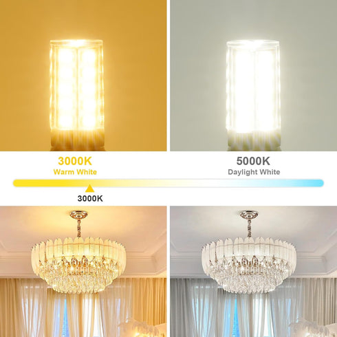 G9 LED Bulb Warm White 3W 3000K Non-Dimmable 30 Watt T4 Halogen Equivalent 120V No-Flicker Chandelier Lighting 400LM