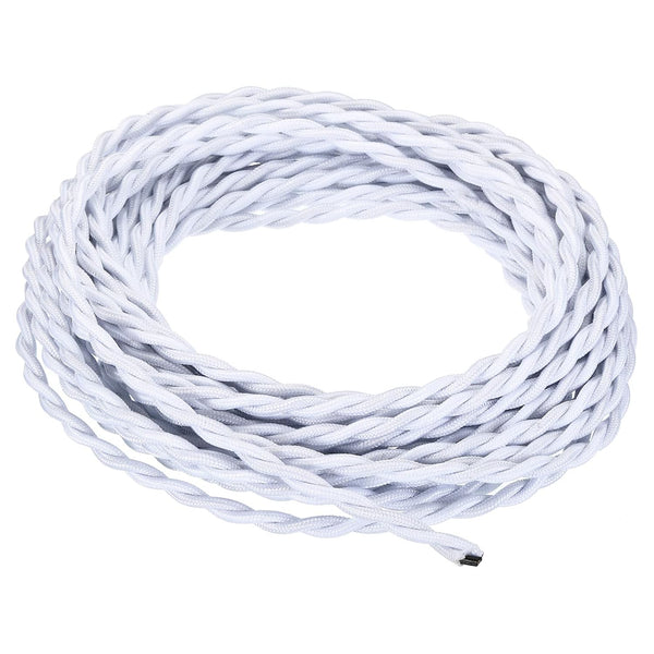 PATIKIL 30 Ft Twisted Cloth Covered Wire, Black UL Listed 18AWG 2-Conductor
