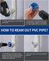 PVC Pipe Reamer 1-1/2'', Plastic Pipe Fitting Tool for Standard 1/2" Drill, Cleans Solvent Cement Residue