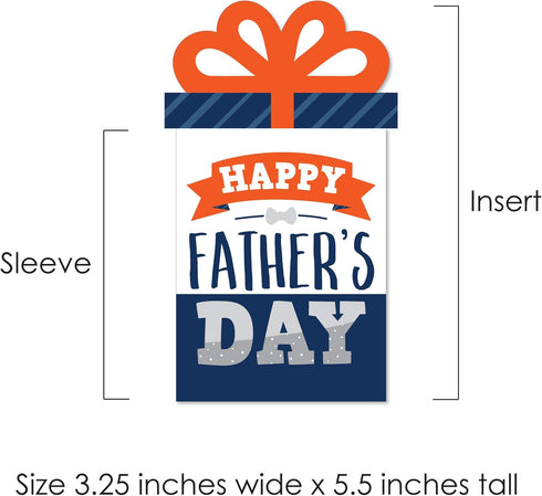 Set 8 Big Dot of Happiness Happy Father's Day - We Love Dad Party Money and Gift Card Sleeves - Nifty Gifty Card