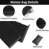 Hoiny 2 Pack 11x6.1 Inch Money Bags with Zipper, PU Leather Cash Pouch, Secure Bank Bag for Coins, Bills, Checks