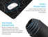 JIALONG Black Topographic Large Gaming Mouse Pad, XXL Mousepad, Big Desk Pad for Keyboard and Mouse, Gaming Accessories