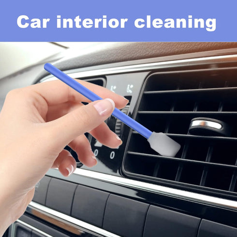 200pcs 5.11" Square Rectangle Foam Cleaning Swab Sticks for Inkjet Printer, Roland Optical Equipment, Blue