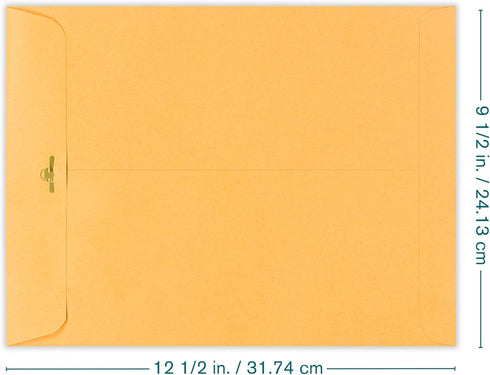 EnDoc 9 1/2 x 12 1/2 Clasp Envelopes - 10 Pack - Brown Kraft Catalog Envelopes Gummed Seal Closure – 28lb Heavyweight Paper 9.5x12.5 inch Envelopes for Home, Office, Business, Legal or School. by EnDoc