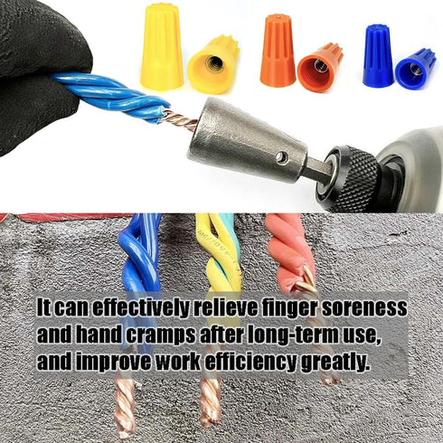 25 Pcs Wire Connectors & 1 Pc Silvery Wire Nut Twister, Insulating Insert Twist Electrical Wire Connectors Kit