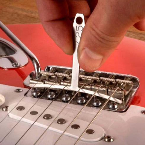 Luatoxry 9Pcs Set 7.25-20in Guitar Action Gauge, Guitar String Height Gauge, Universal Guitar Radius Gauge