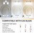 2 E26 Light Brushed Nickel Vanity Lights for Bathroom, Modern Bathroom Light Fixtures Over Mirror, Vanity Light