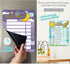 JJPRO Magnetic Kids Daily Schedule Whiteboard, Fridge Magnet to Log Bedtime Routine, Dry Erase Routine Chart