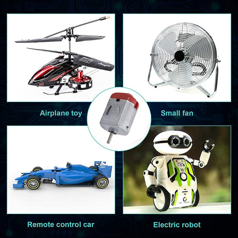 Heyiarbeit 5pcs 3V 16500RPM DC Motor Round Shaft Micro Electric Motor for DIY Electronic Equipment Model