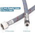 32 Inch Faucet Supply Lines 3/8" Female Comp M10 Male (1 Pair), ARCORA 30" Braided Nylon Bathroom Faucet Hose